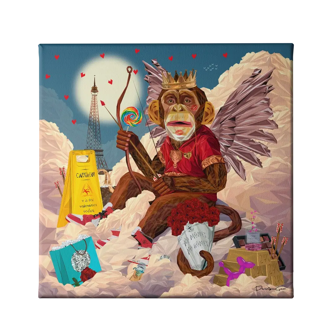 Cupid Love Canvas Wall Art