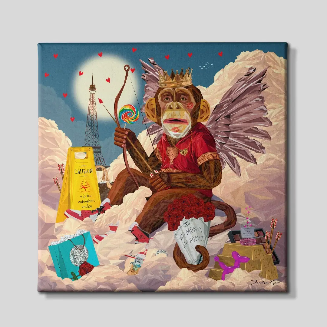 Cupid Love Canvas Wall Art