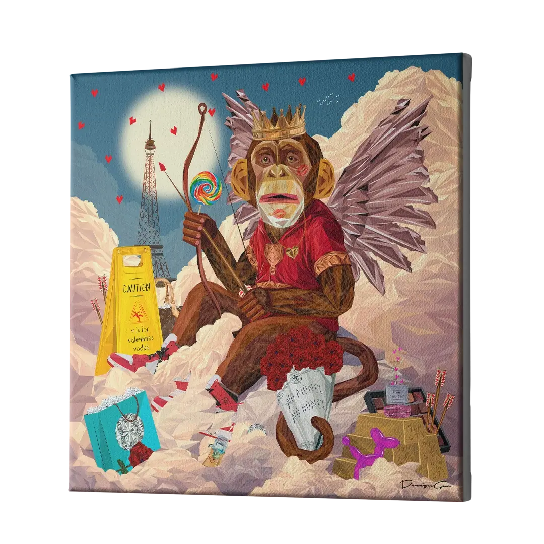 Cupid Love Canvas Wall Art