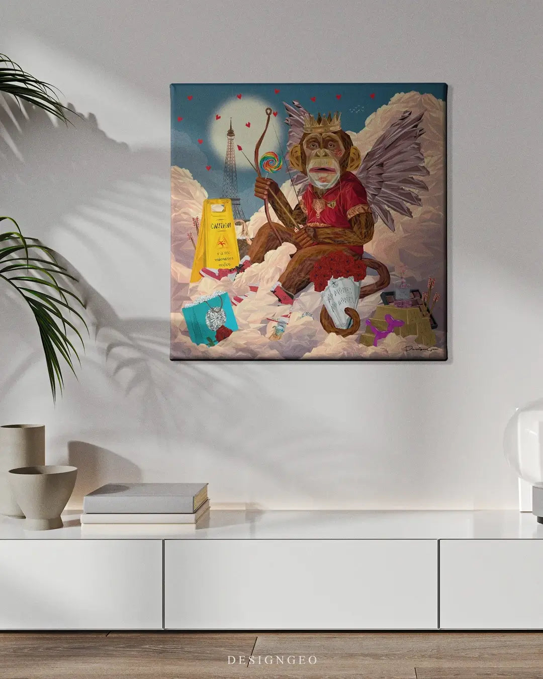 Cupid Love Canvas Wall Art