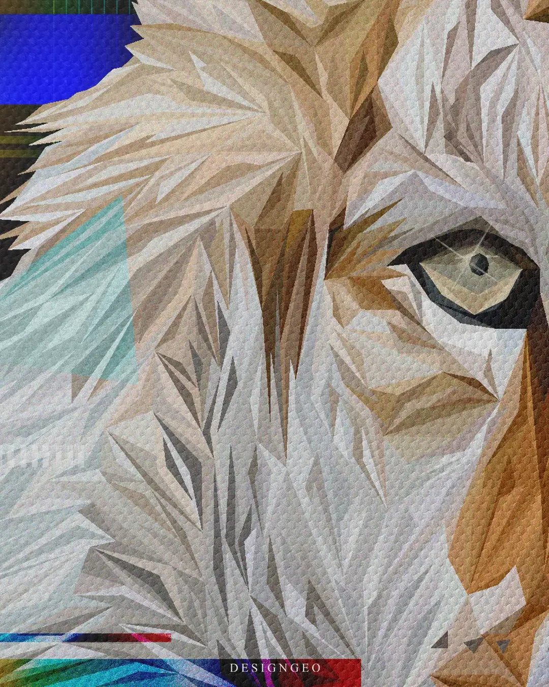 Cyber Tiger Canvas Wall Art