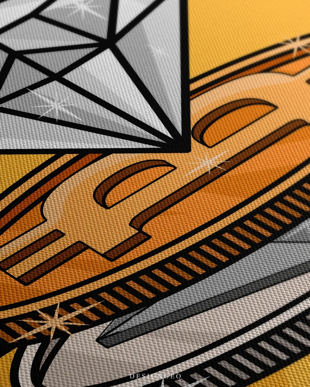 Diamond Crypto Canvas Wall Art