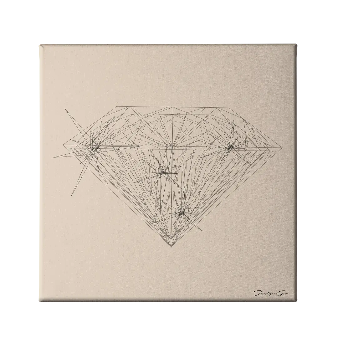 Diamond Outline Canvas Wall Art