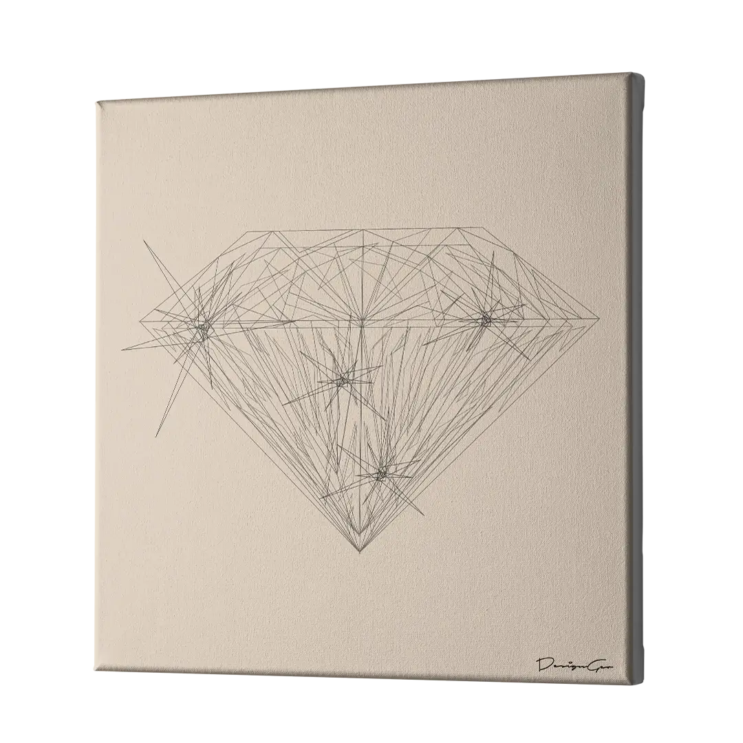 Diamond Outline Canvas Wall Art