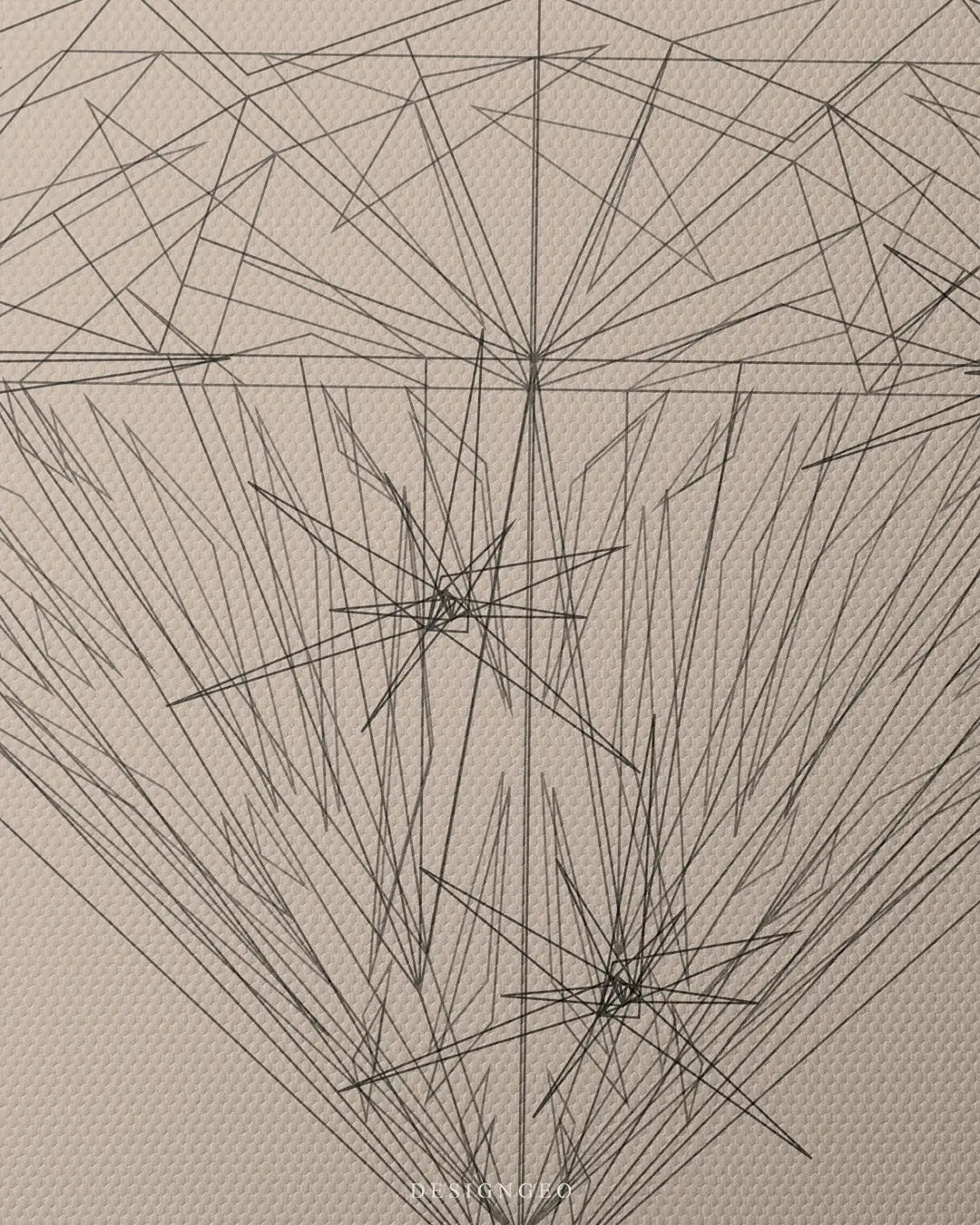 Artistic canvas illustration of a diamond gemstone drawn with clean black geometric lines, symbolizing strength and luxury in a modern minimalist style