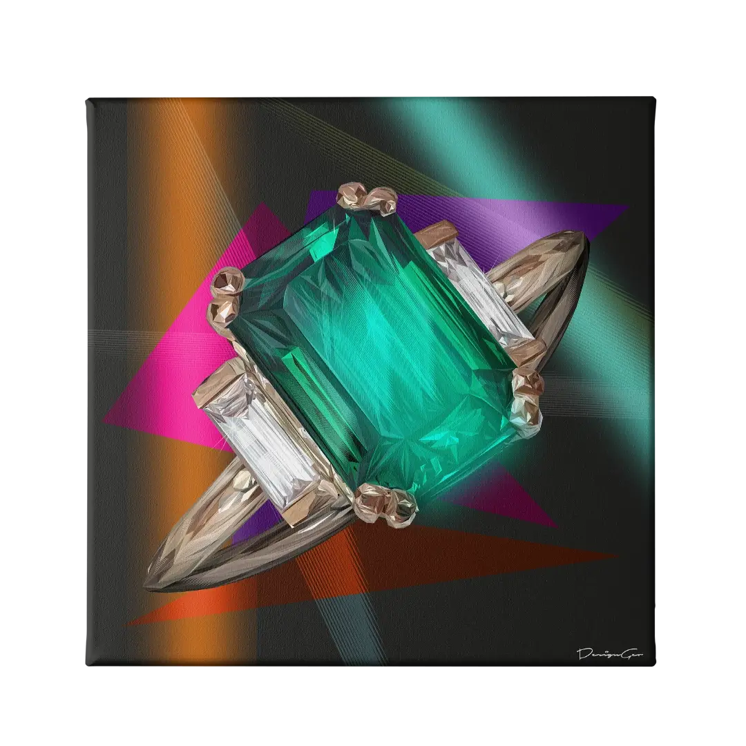 Diamond Ring Canvas Wall Art