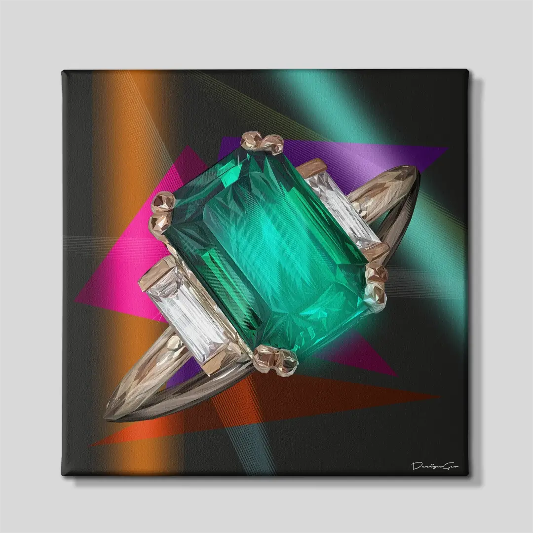 Diamond Ring Canvas Wall Art