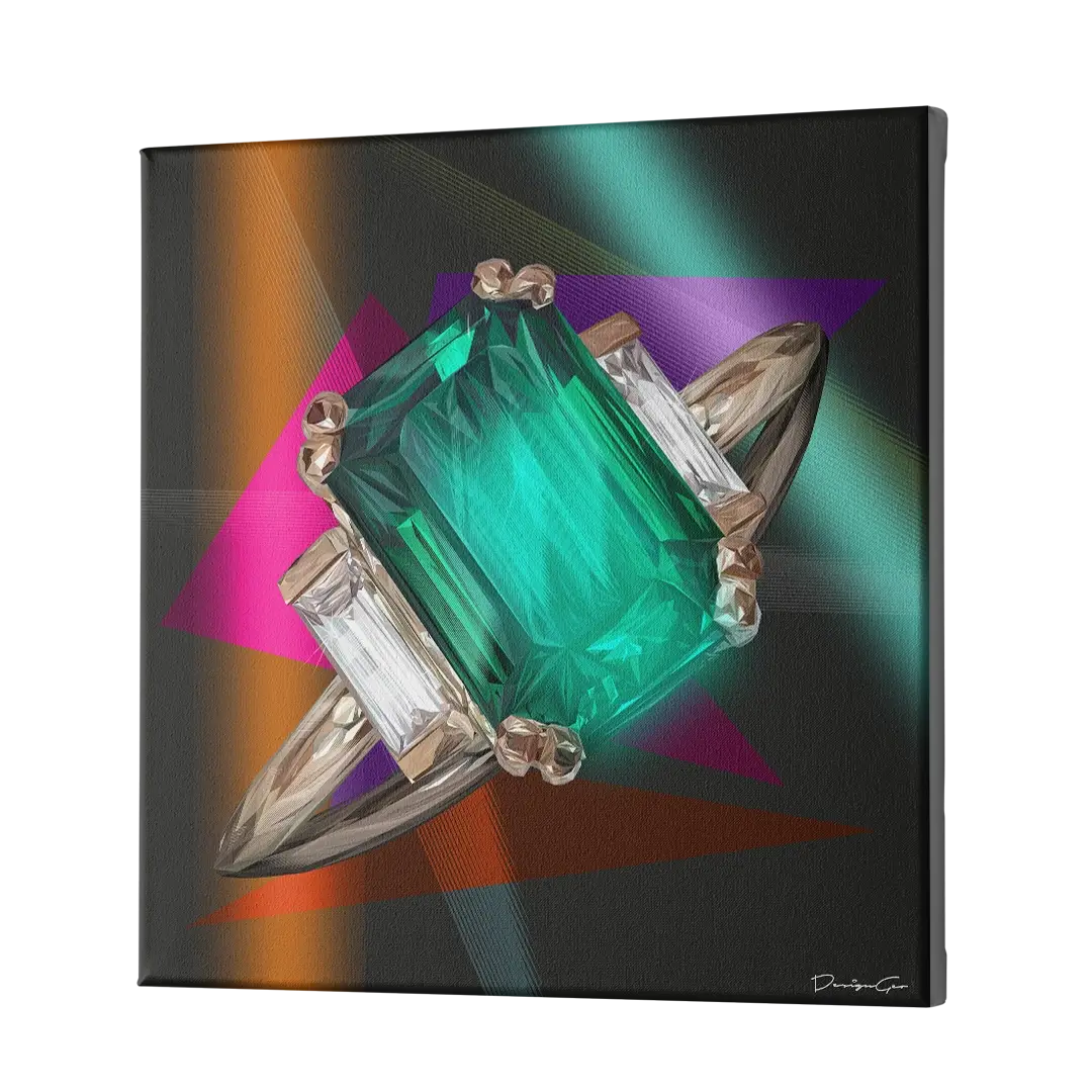 Diamond Ring Canvas Wall Art
