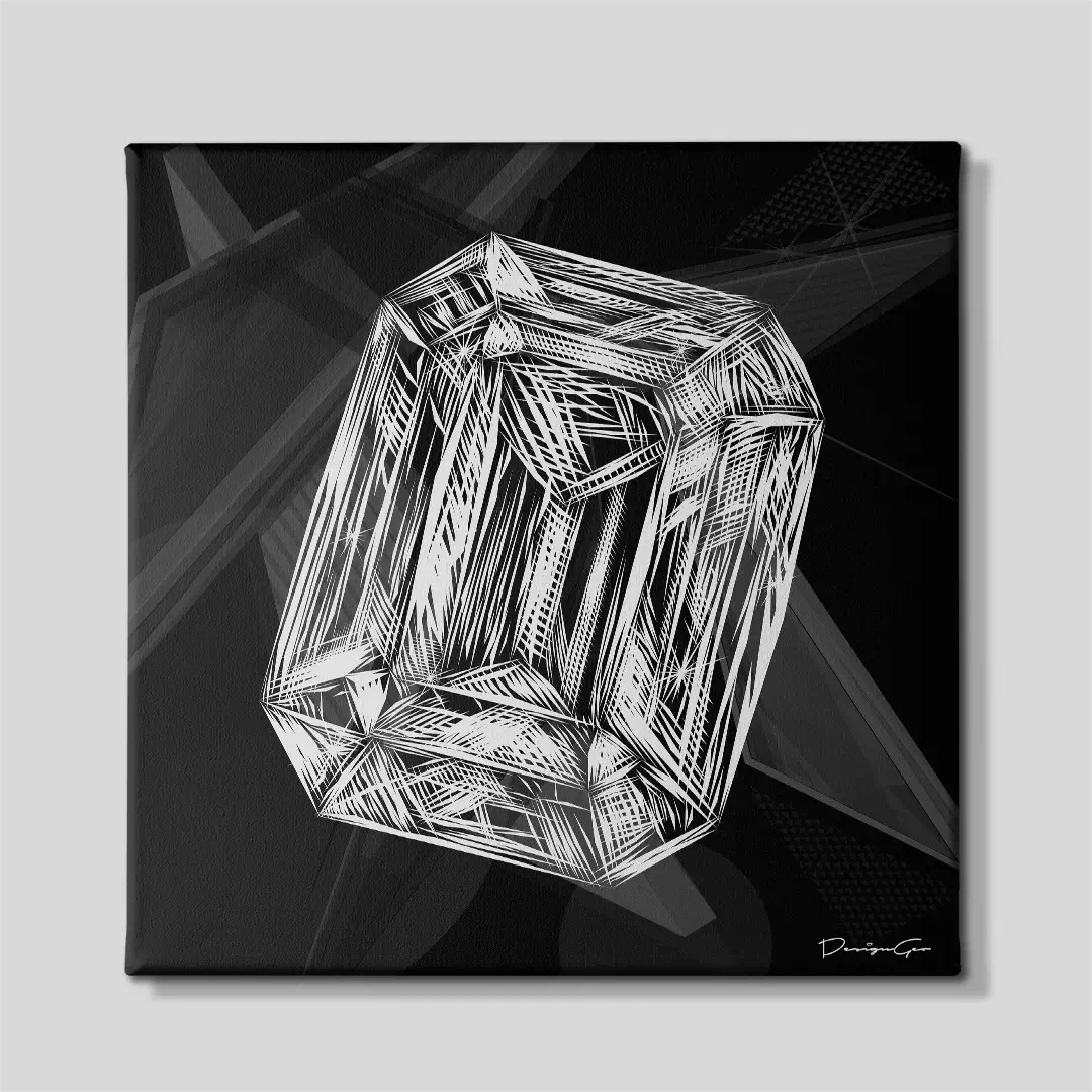 Diamond Sketch Canvas Wall Art