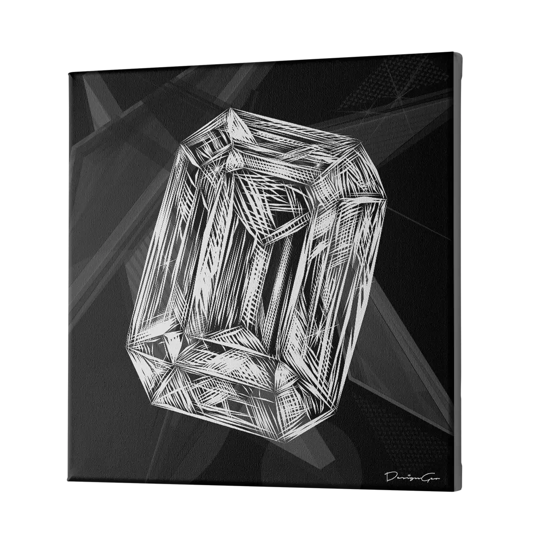 Diamond Sketch Canvas Wall Art