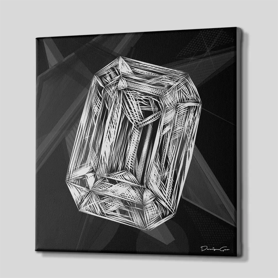 Diamond Sketch Canvas Wall Art