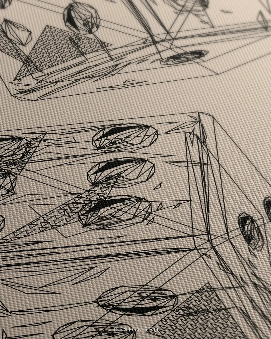 Dice Outline Canvas Wall Art