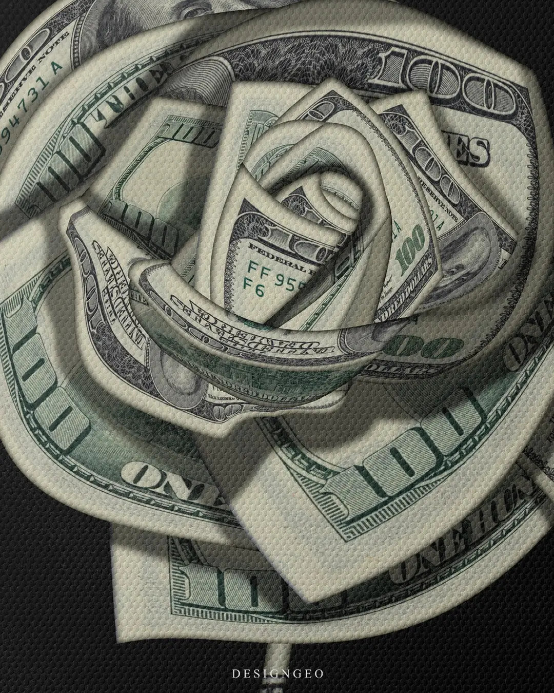 Dollar Rose Canvas Wall Art