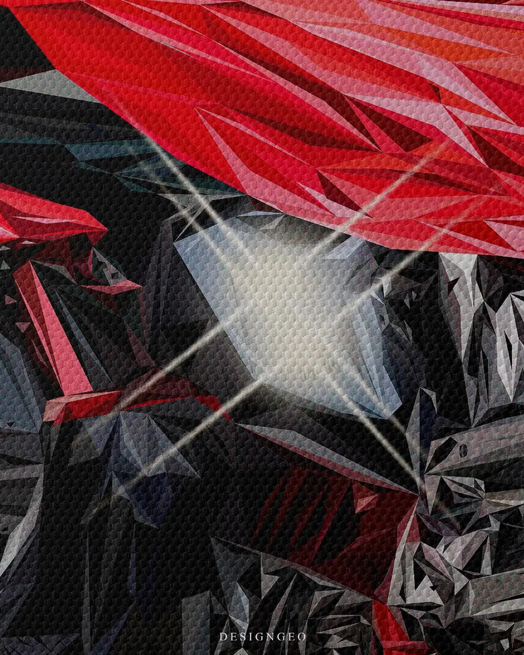 Artistic canvas illustration of a crashed red luxury car, symbolizing resilience, the cost of speed, and the strength to rebuild after a setback
