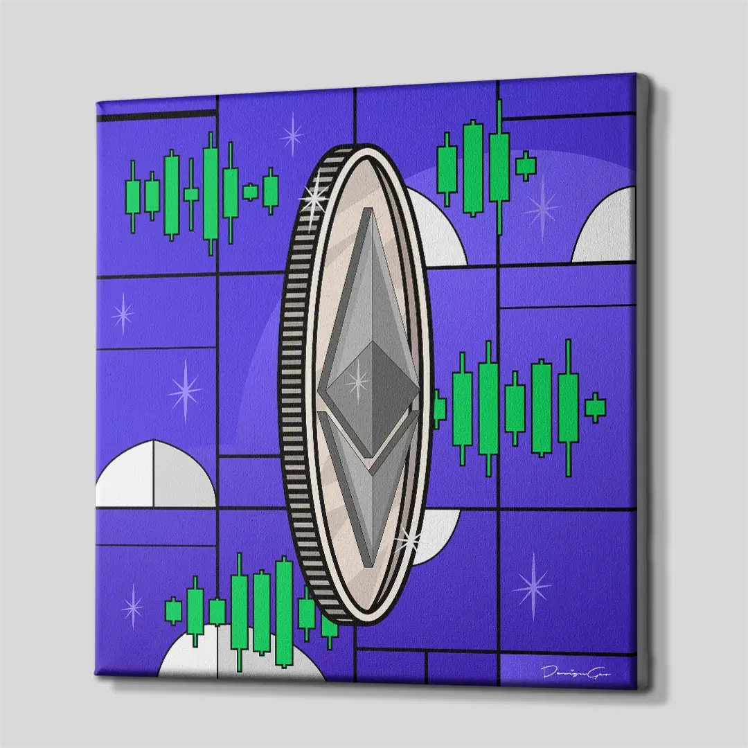 Ethereum Coin Canvas Wall Art