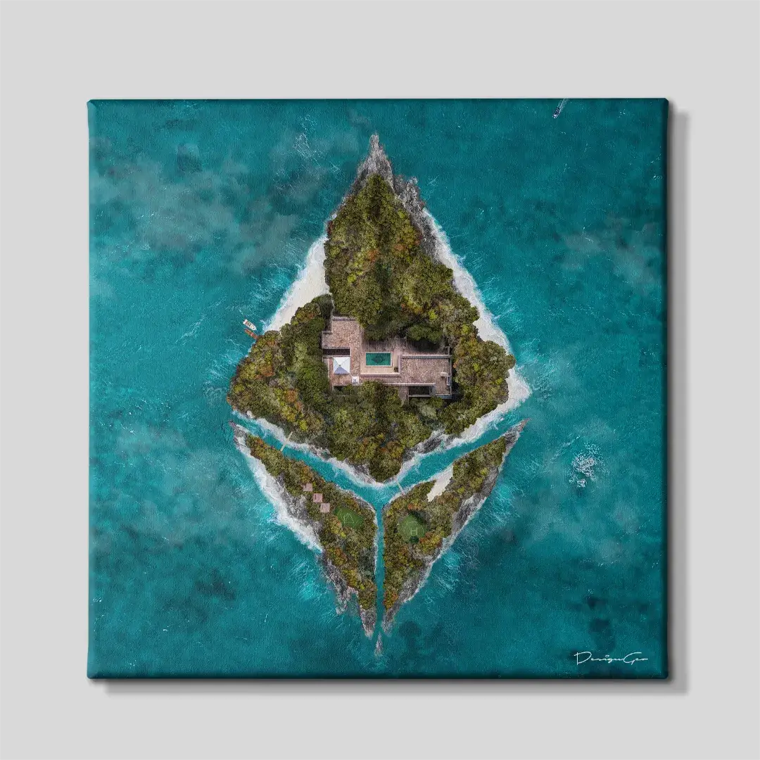 Ethereum Island Canvas Wall Art