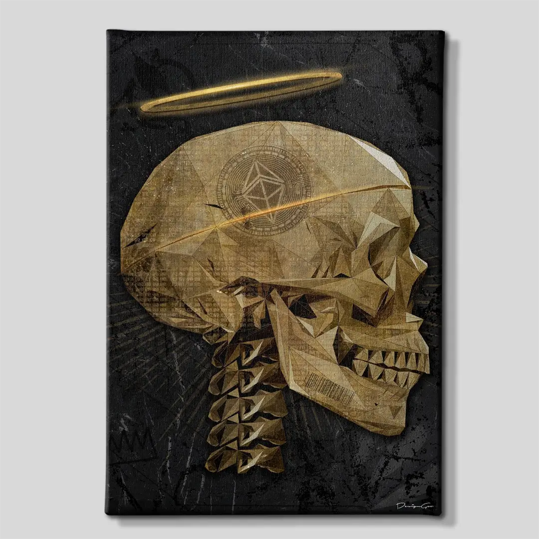 Ethereum Skull Canvas Wall Art