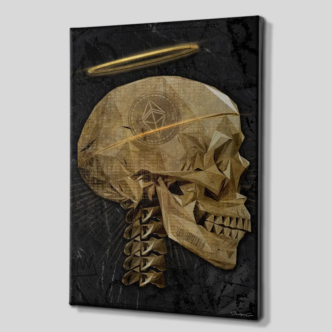 Ethereum Skull Canvas Wall Art