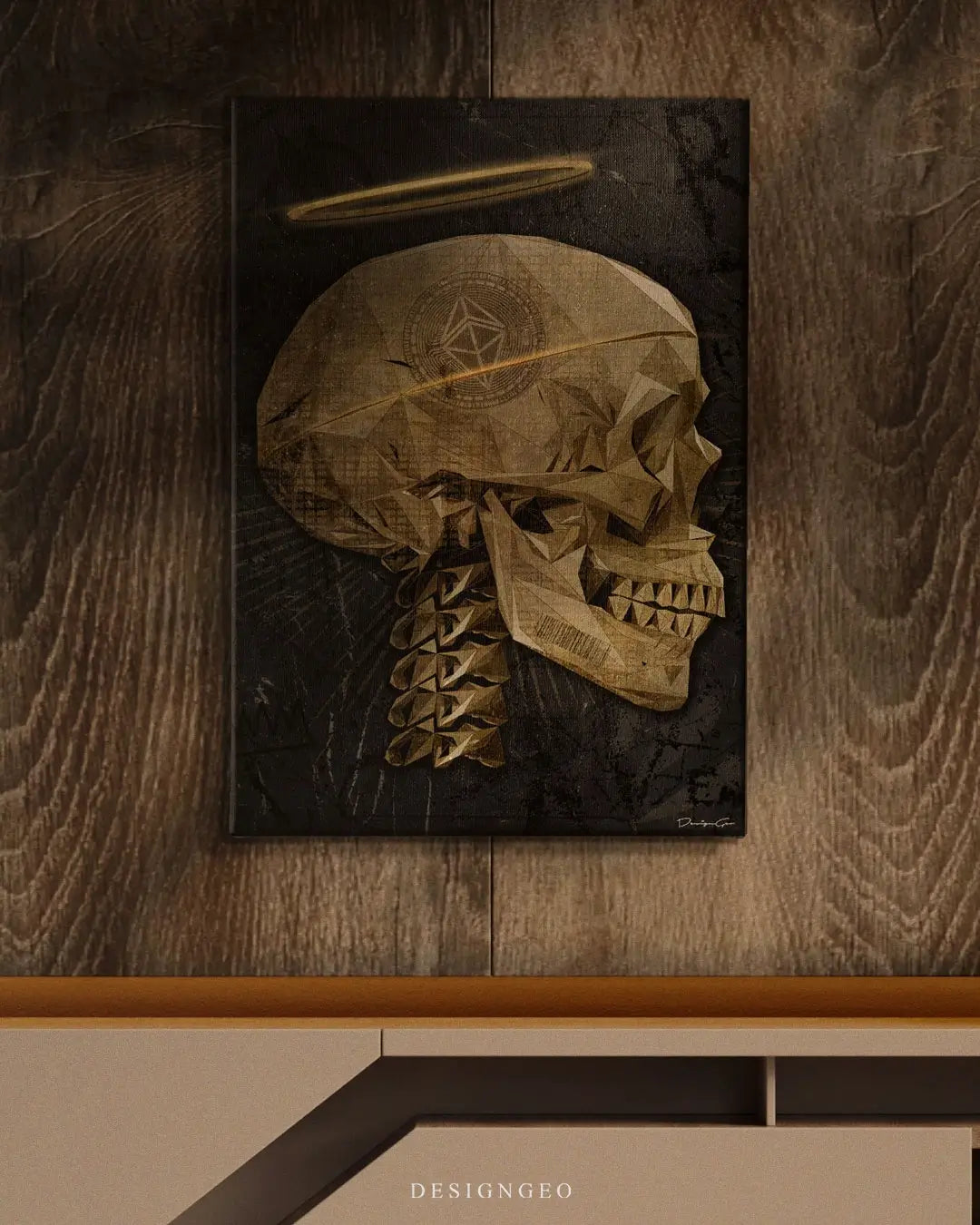 Ethereum Skull Canvas Wall Art