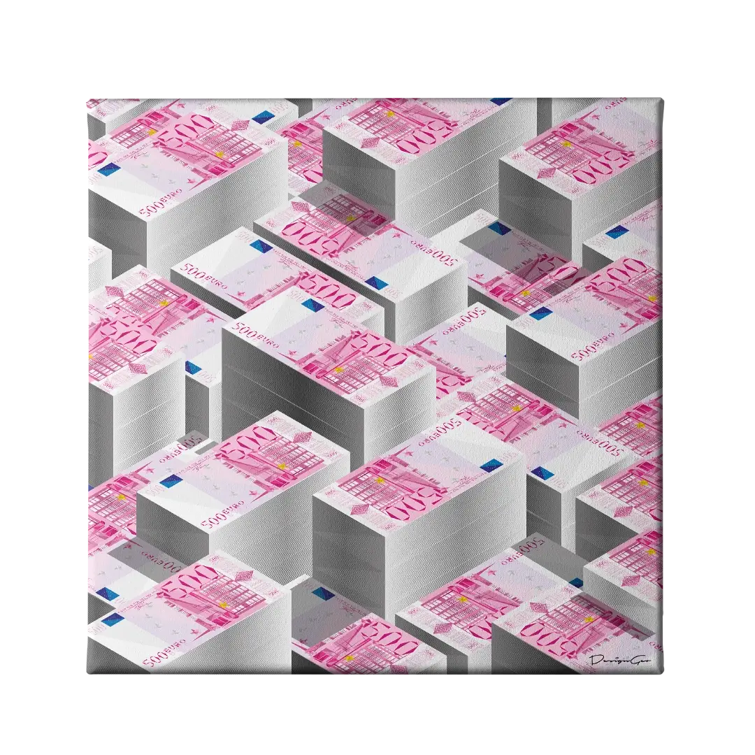 Euro Money Canvas Wall Art