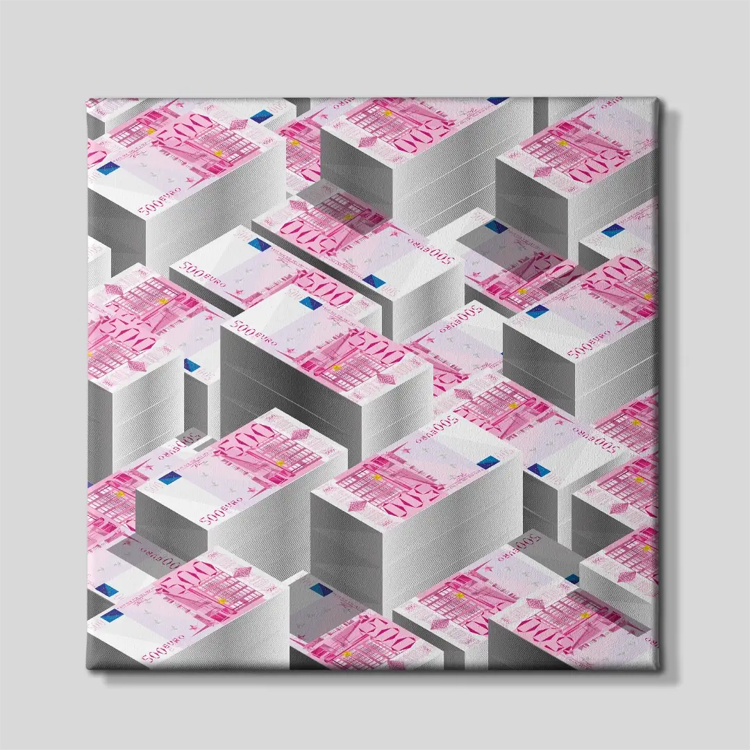 Euro Money Canvas Wall Art