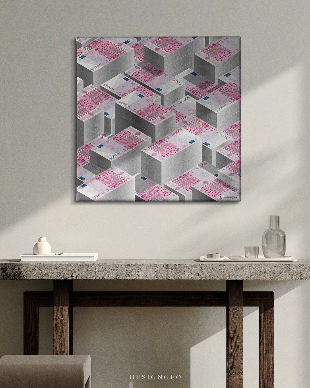 Euro Money Canvas Wall Art