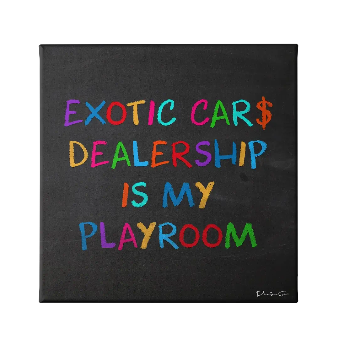 Exotic Cars Dealership Canvas Wall Art