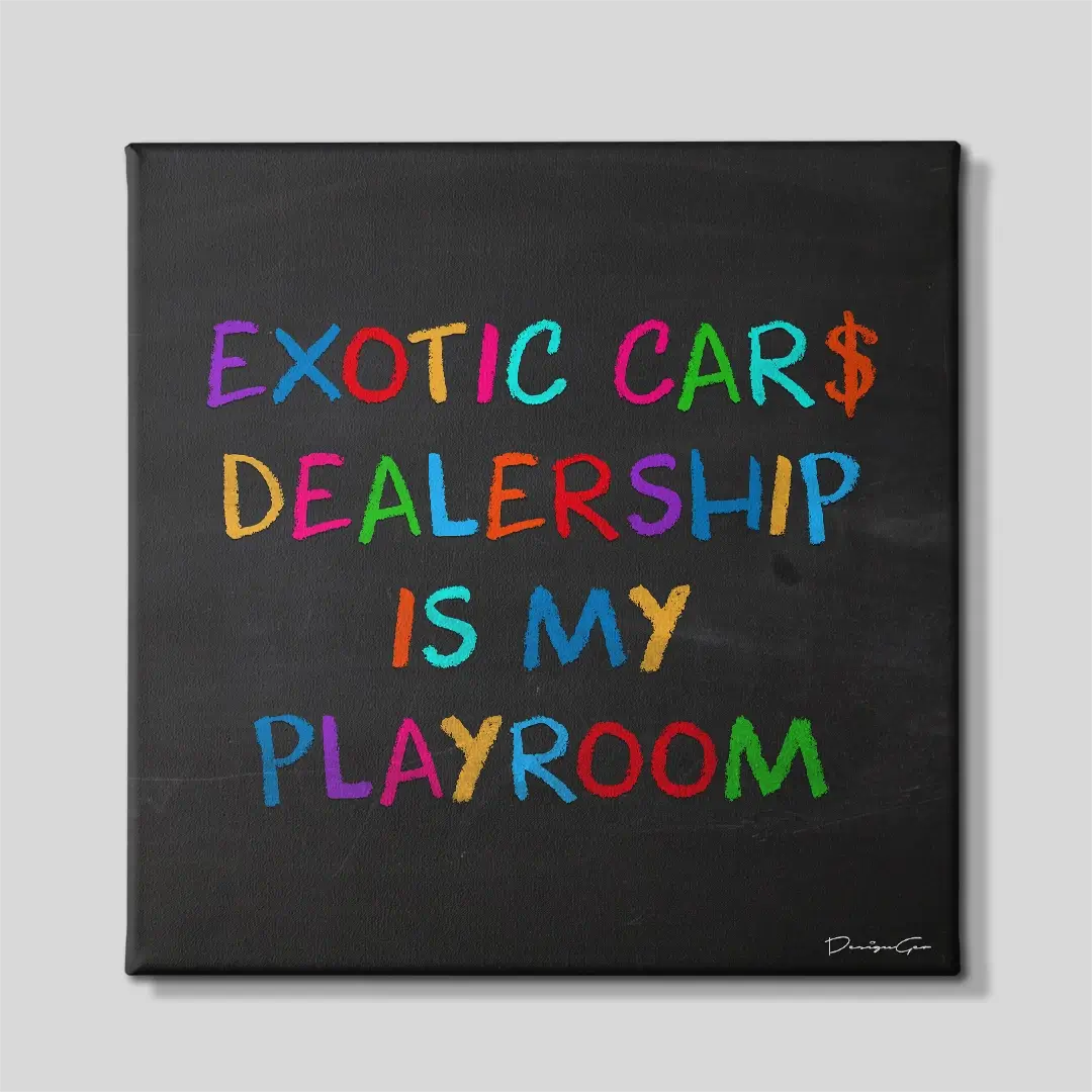 Exotic Cars Dealership Canvas Wall Art