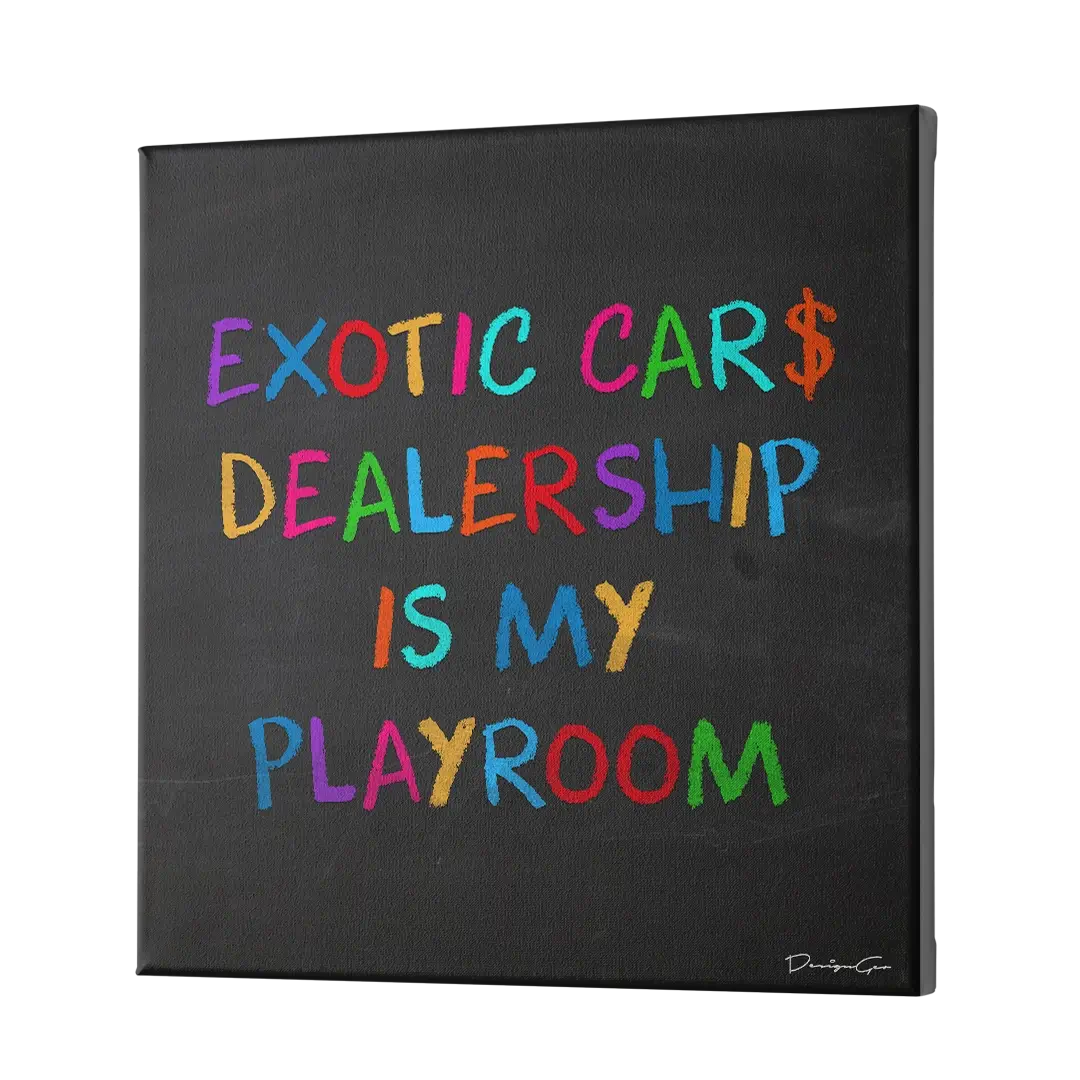 Exotic Cars Dealership Canvas Wall Art