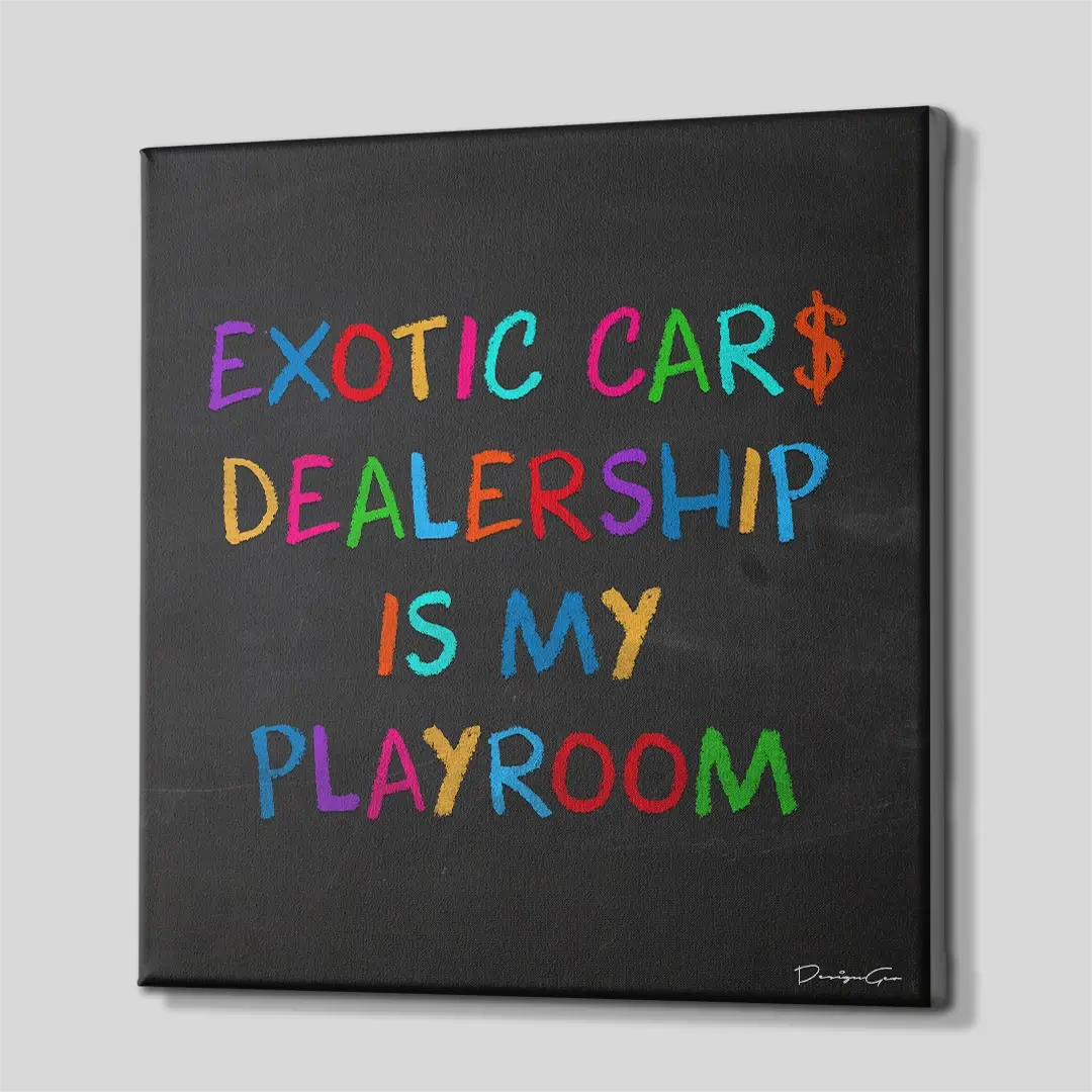 Exotic Cars Dealership Canvas Wall Art