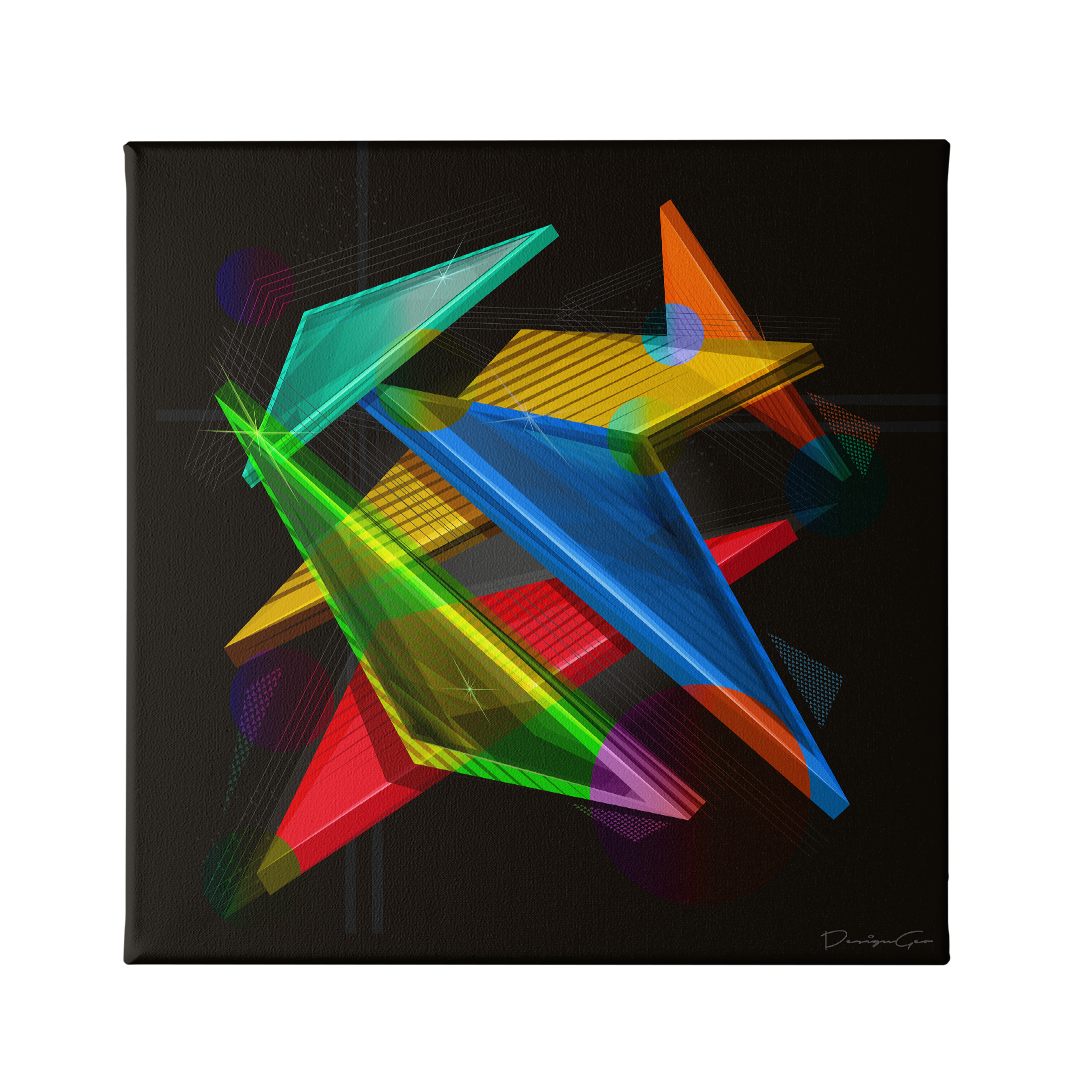 Geometric Studies 2 Art Square Canvas Print by DesignGeo