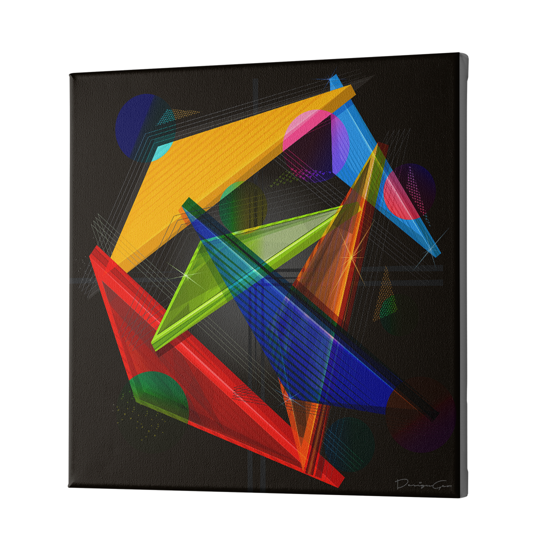 Geometric Studies 4 Art Square Canvas Print by DesignGeo