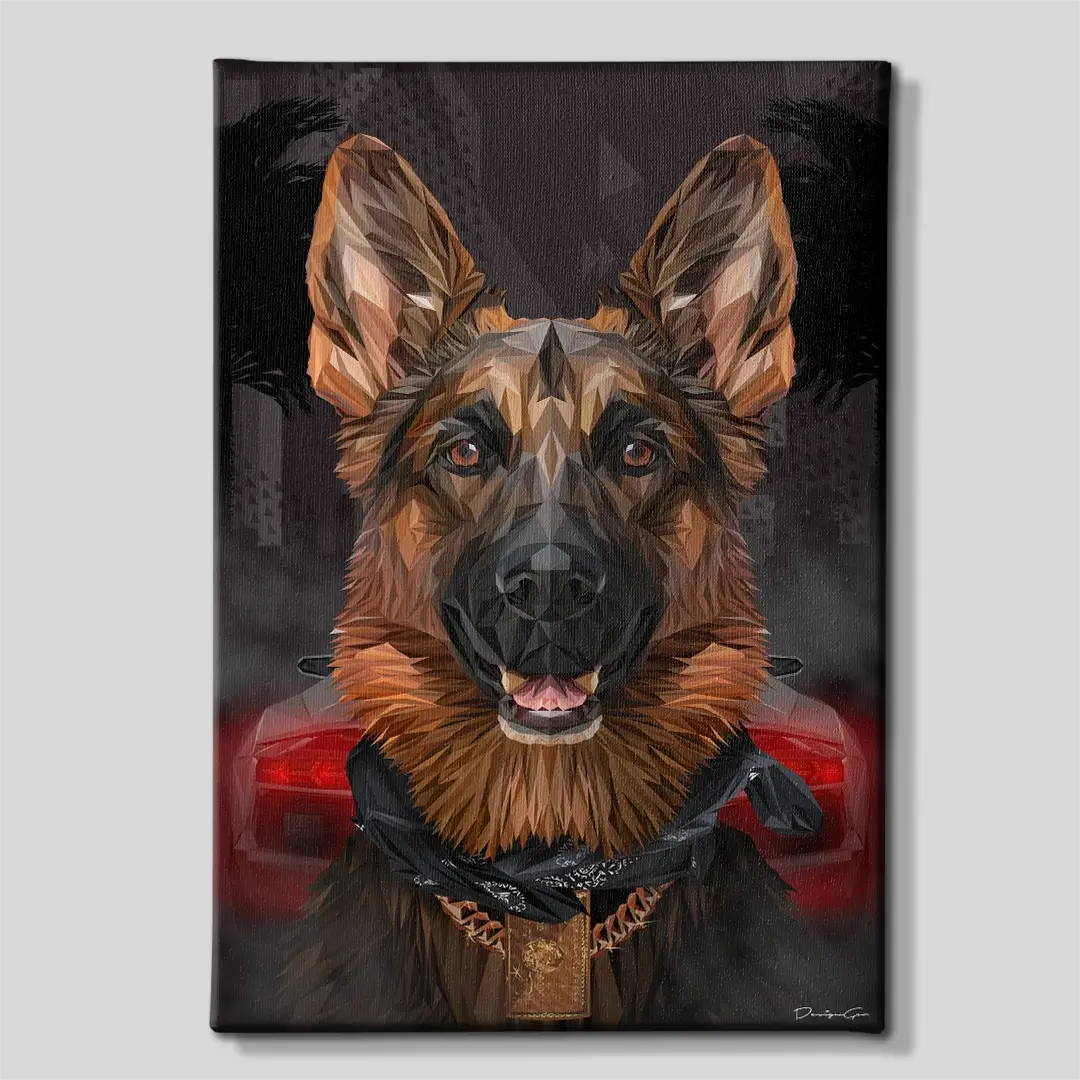 German Shepherd Canvas Wall Art