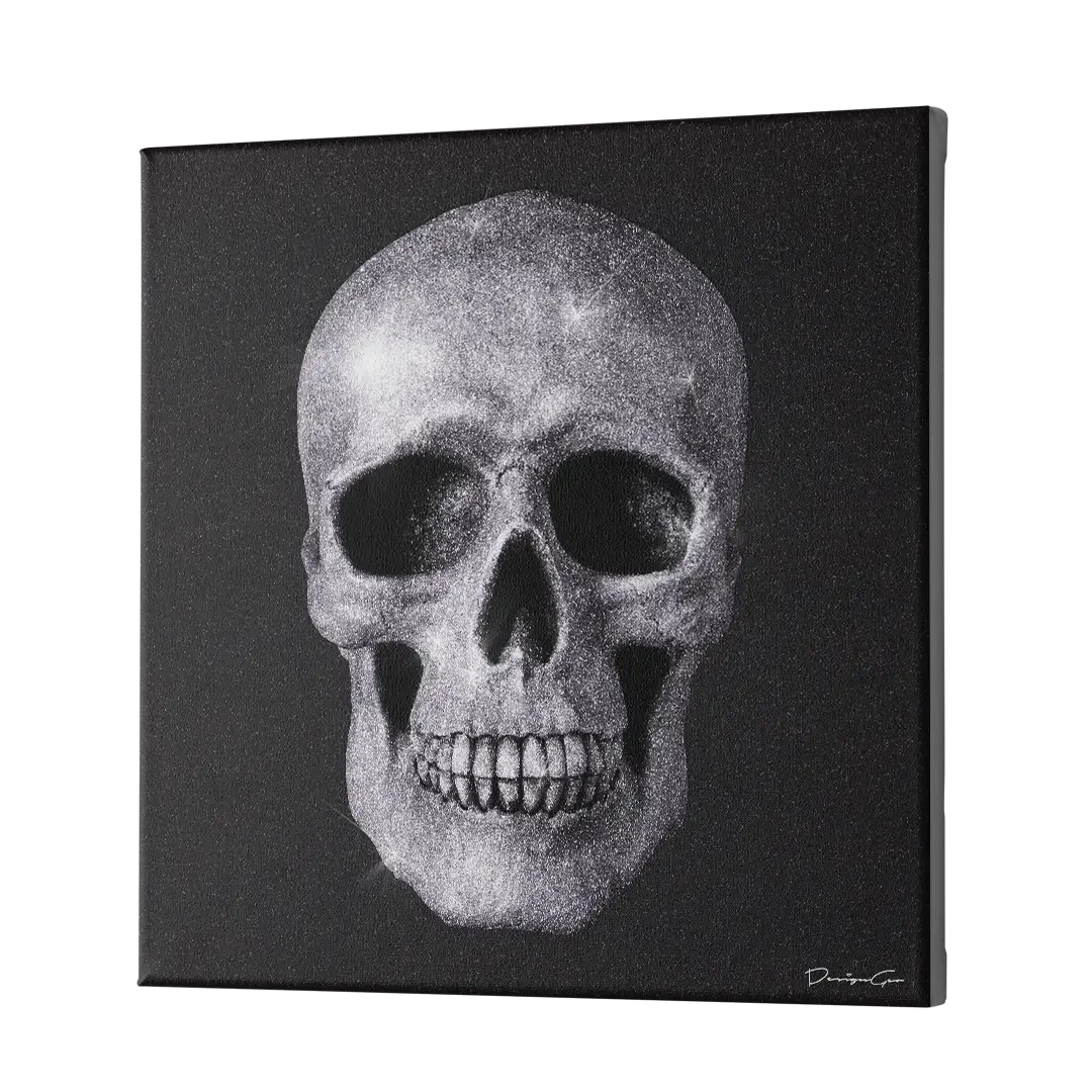 Glitter Skull Canvas Wall Art