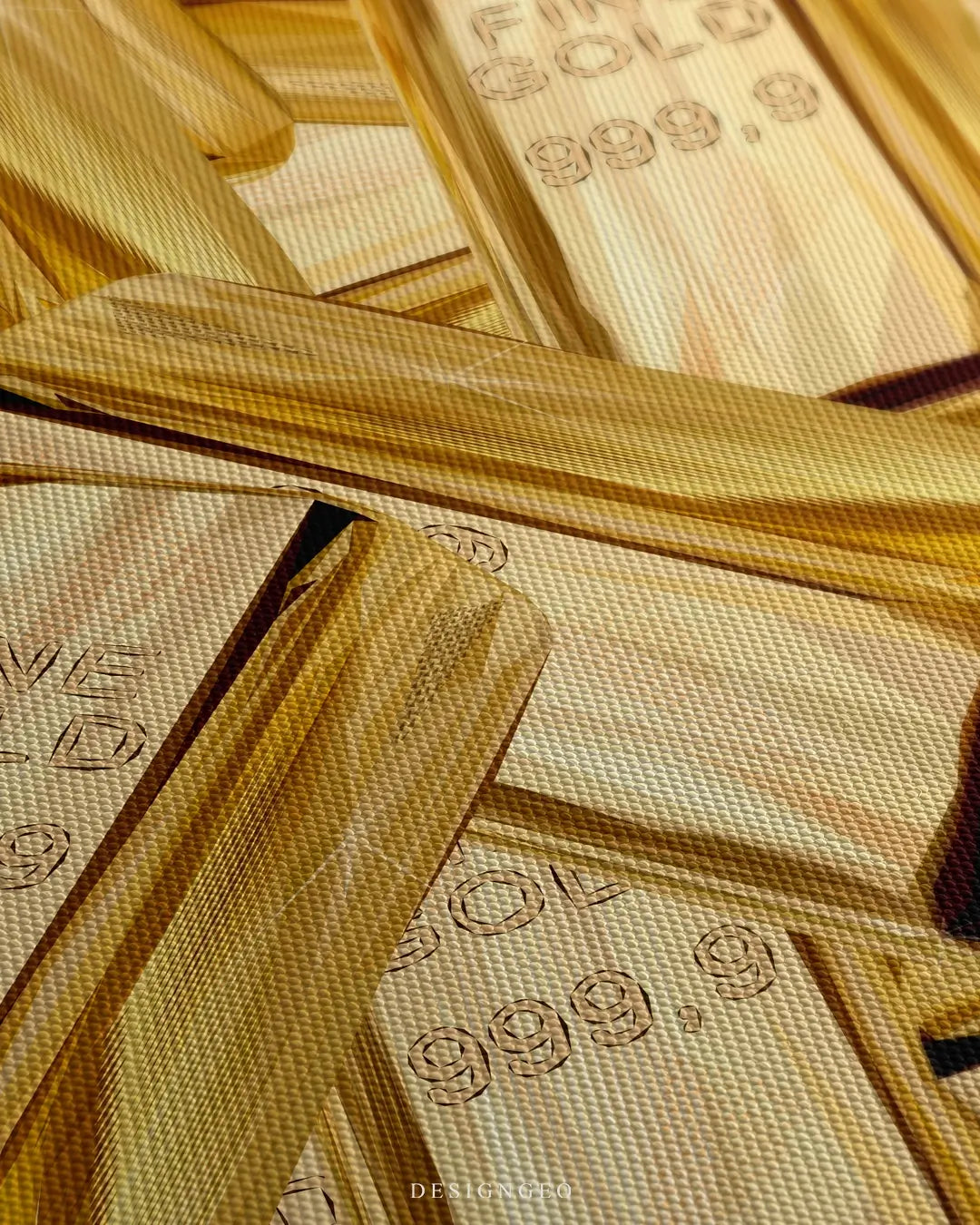 Gold Bars Canvas Wall Art