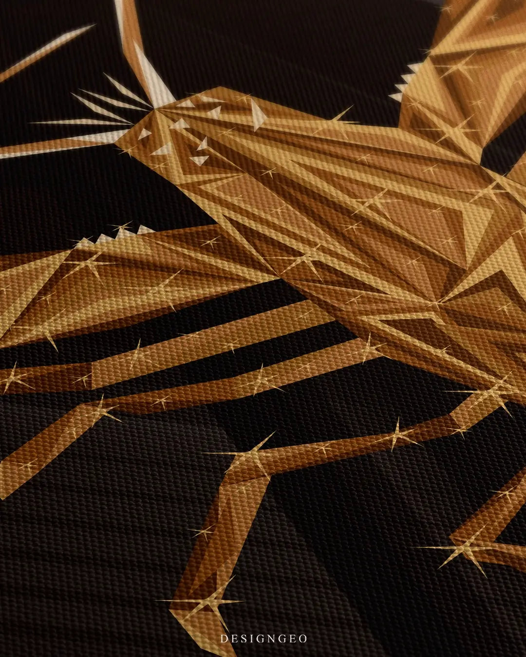 Golden Lobster Canvas Wall Art