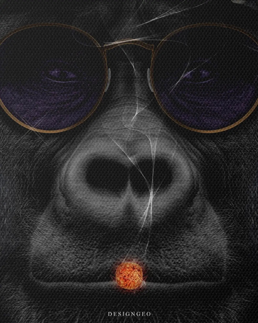 Golfer Gorilla Canvas Wall Art