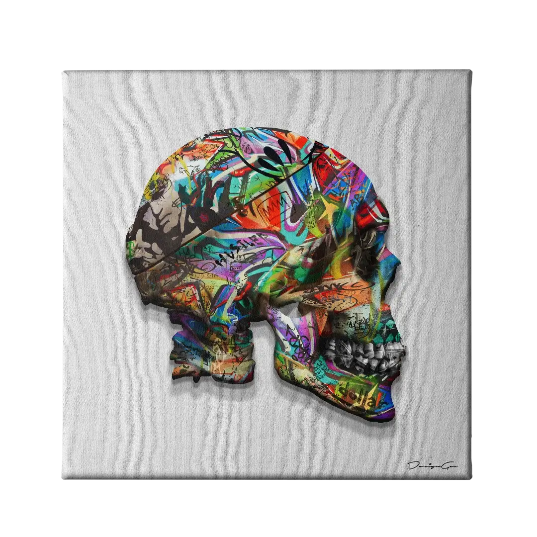 Graffiti Skull Canvas Wall Art