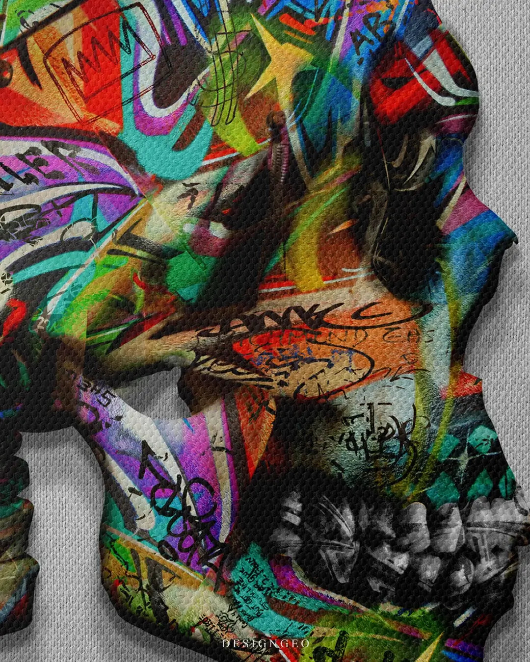 Graffiti Skull Canvas Wall Art