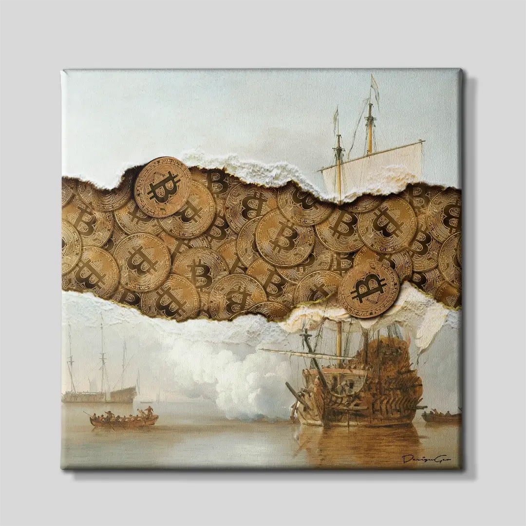 Hidden Bitcoins Canvas Wall Art