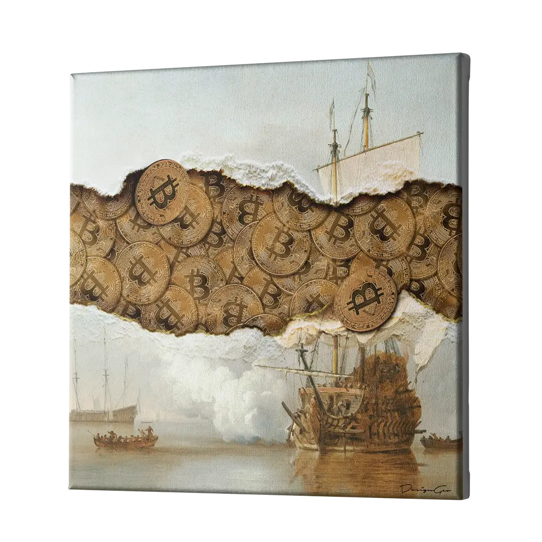 Hidden Bitcoins Canvas Wall Art