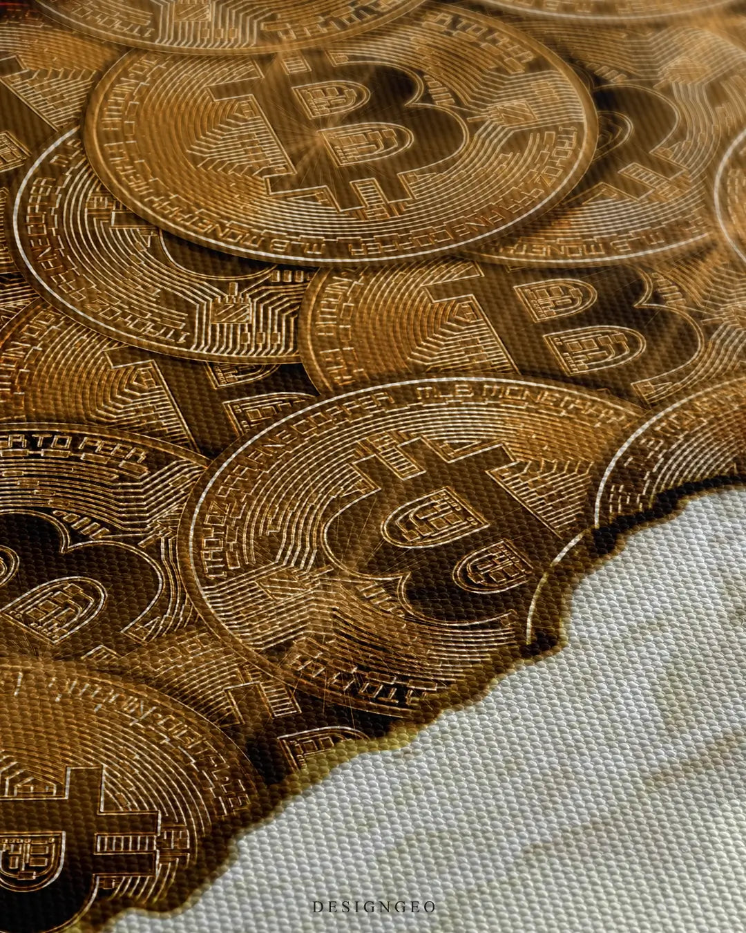 Hidden Bitcoins Canvas Wall Art