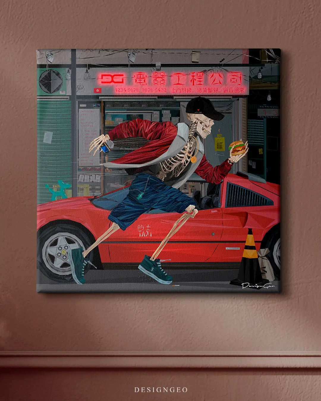 Hong Kong Rush Canvas Wall Art