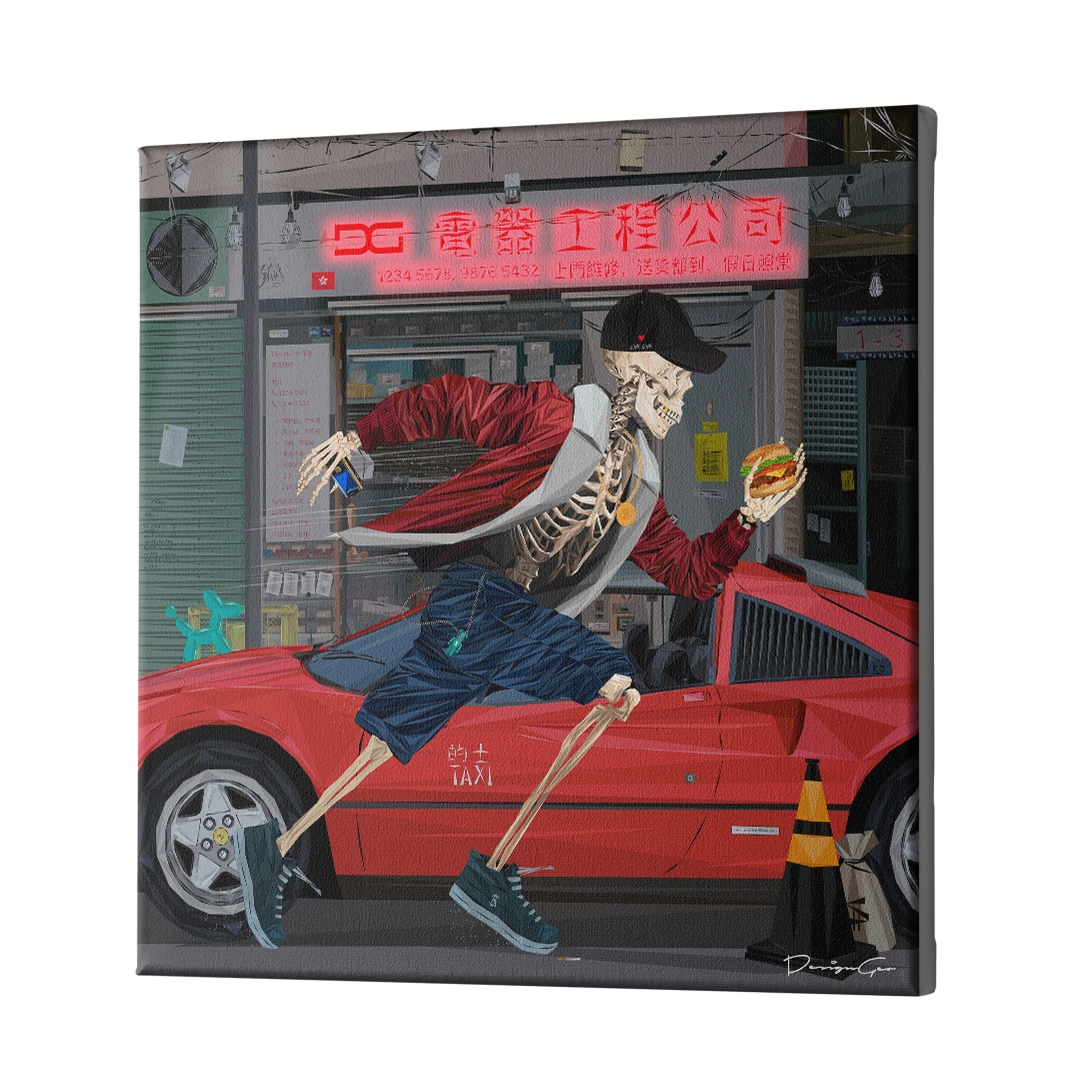 Hong Kong Rush Canvas Wall Art