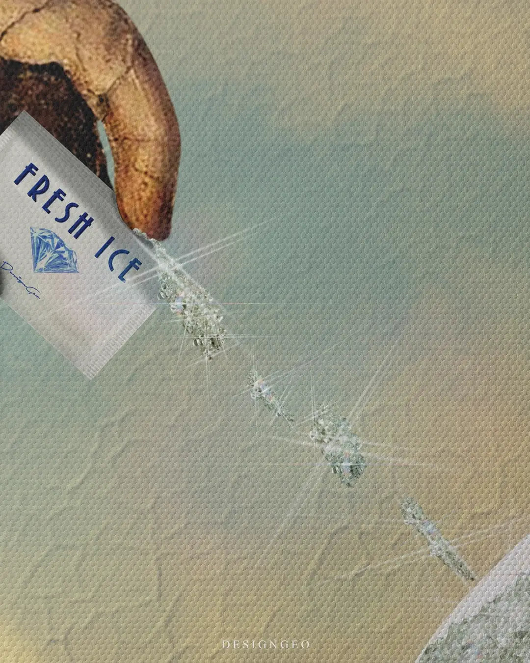 Ice Diamonds Canvas Wall Art