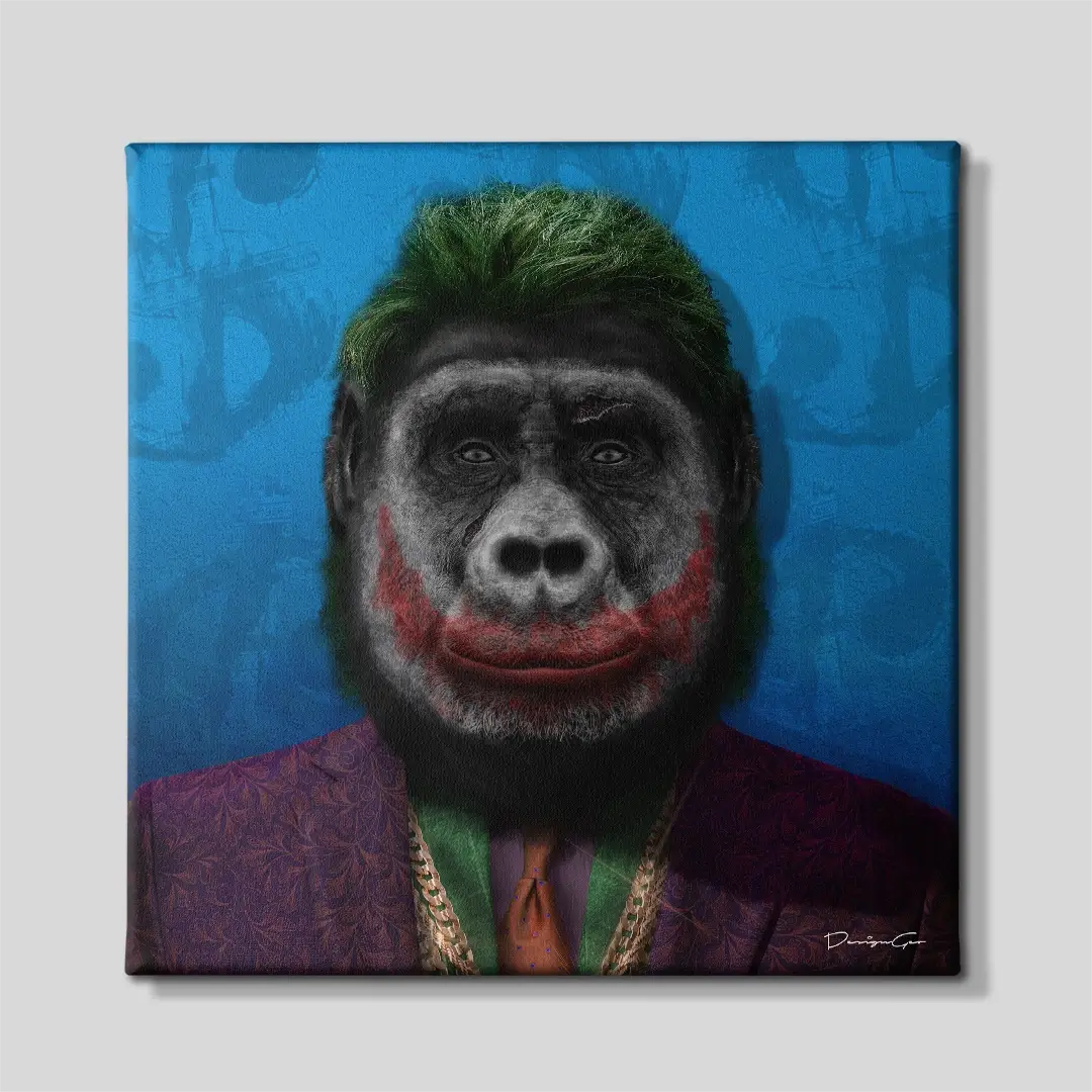 Joker Ape Canvas Wall Art