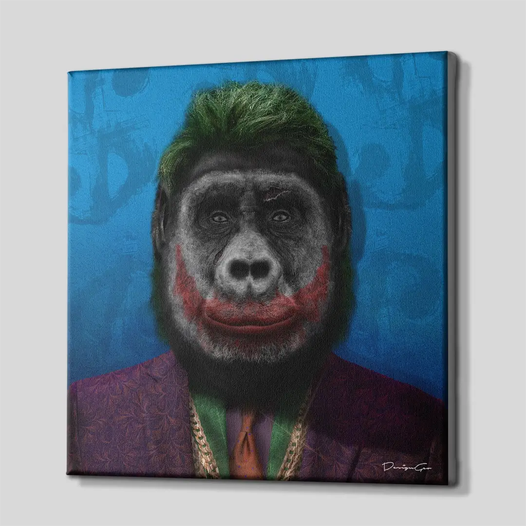 Joker Ape Canvas Wall Art