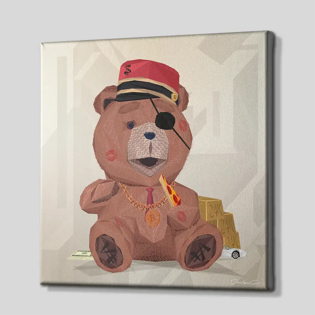 Side view of canvas wall art showing overall thickness