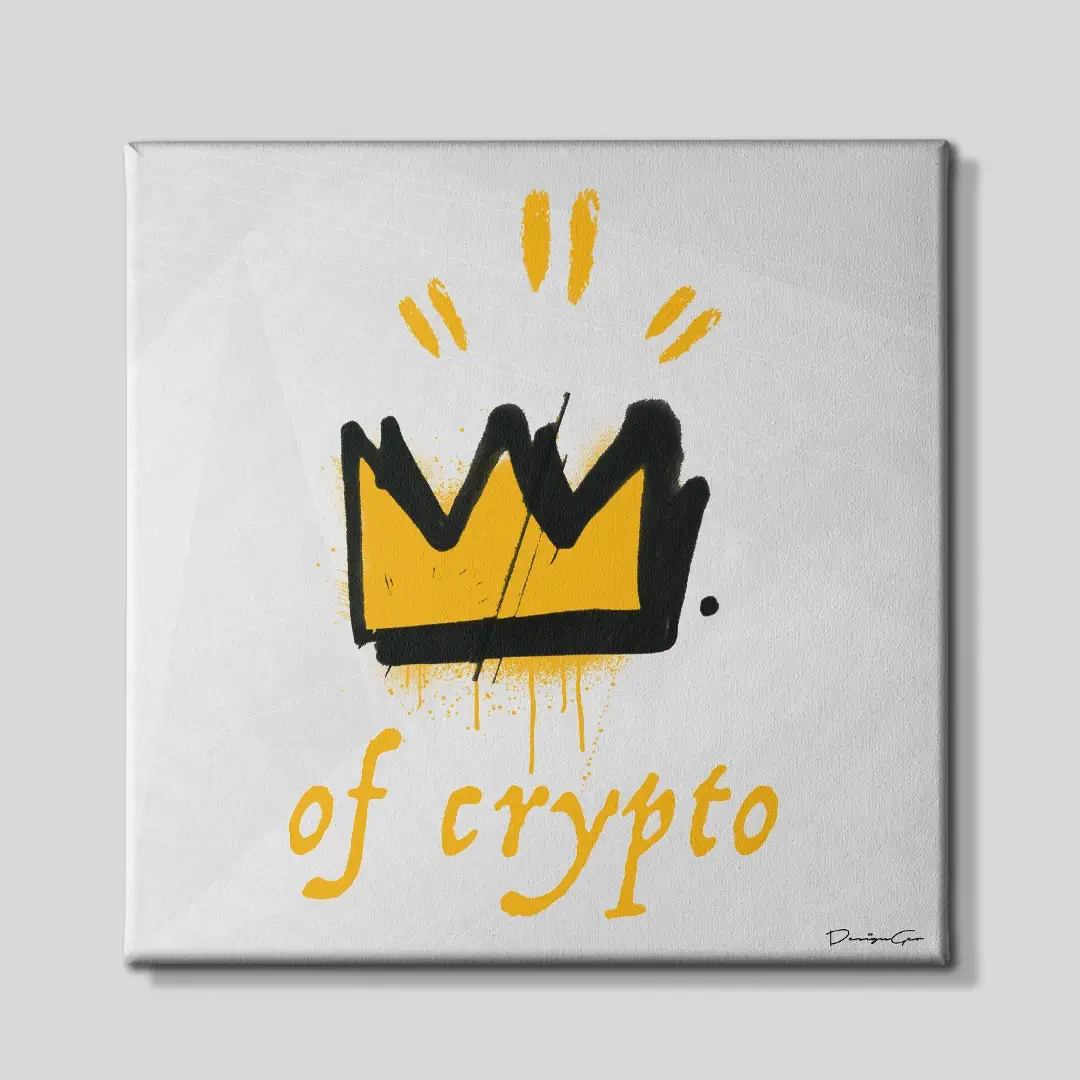 King Of Crypto Canvas Wall Art