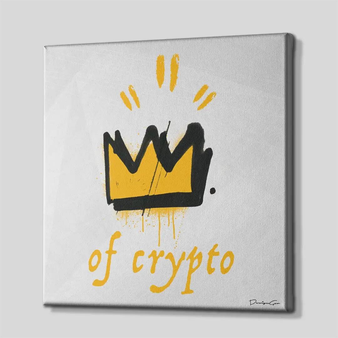 King Of Crypto Canvas Wall Art